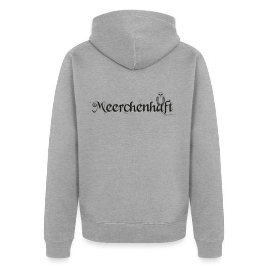 Meerchenhaft Herren Premium Kapuzenjacke im nordischen Stil - Grau meliert