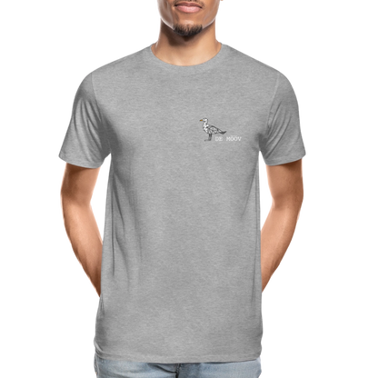 Männer Premium Bio T-Shirt - de mövv (weiss) - Grau meliert
