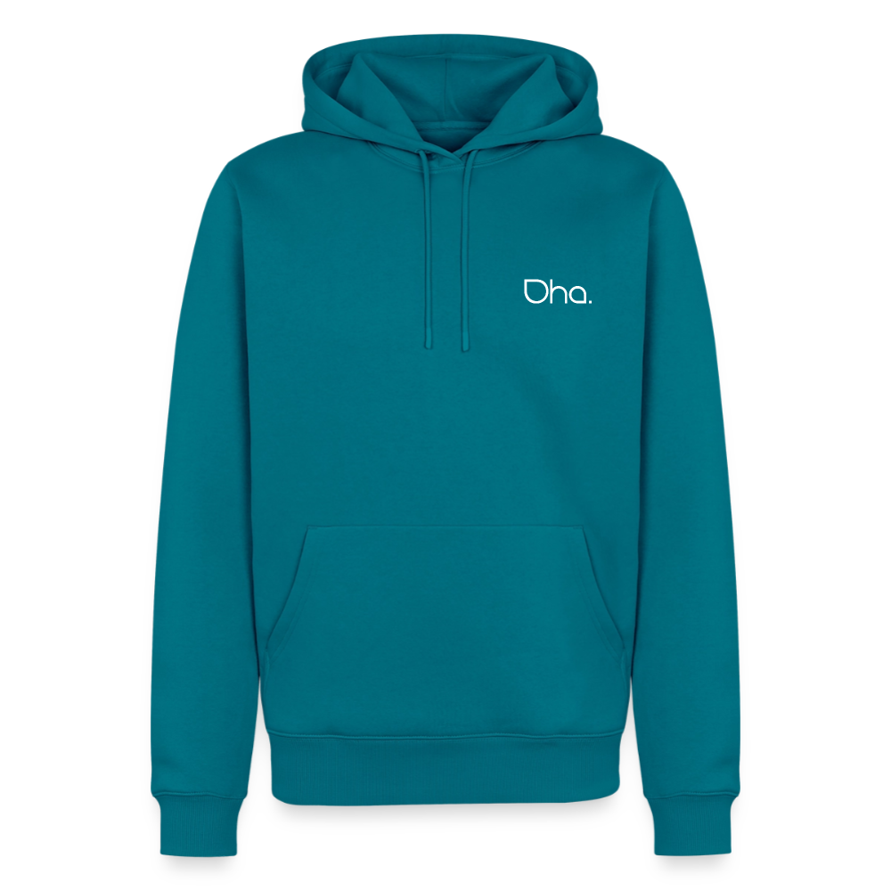 Oha (weiß) - Herren Premium Hoodie - Petrol