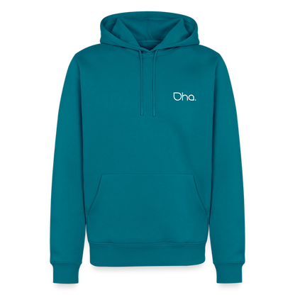 Oha (weiß) - Herren Premium Hoodie - Petrol