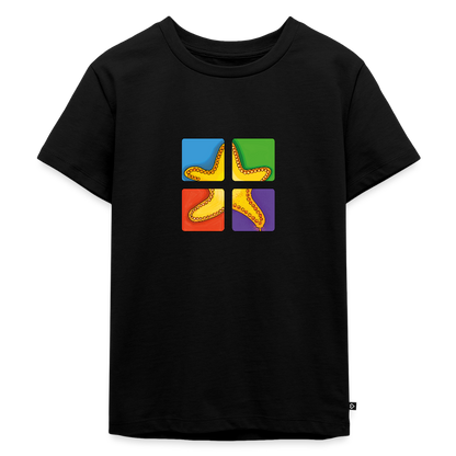 Kinder Premium T-Shirt - Seestern - Schwarz
