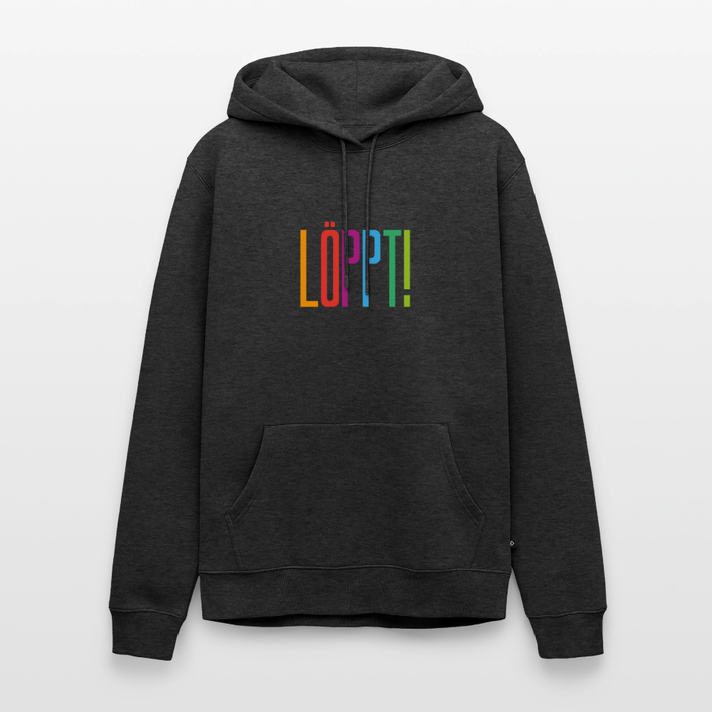 Herren Premium Hoodie - Löppt! - Anthrazit meliert