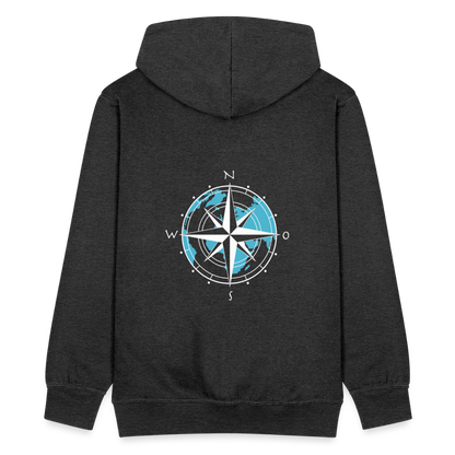 Herren Premium Kapuzenjacke - Kompass (weiss) - Anthrazit