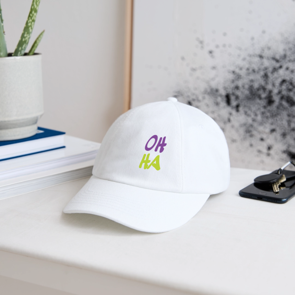 Baseballkappe - Oh ha - Weiß/Weiß