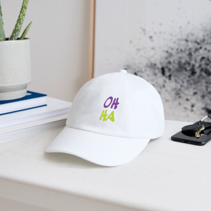 Baseballkappe - Oh ha - Weiß/Weiß