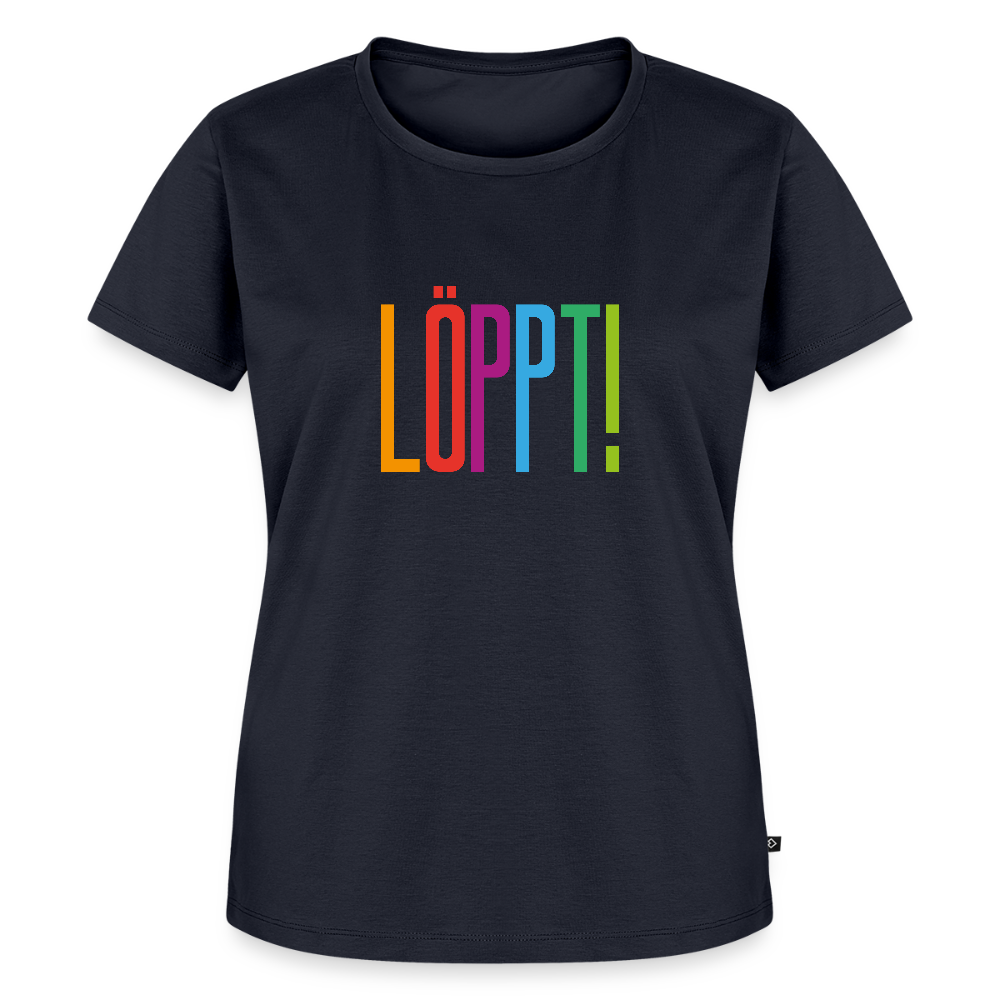 Damen Premium Bio T-Shirt - Löppt! - Navy