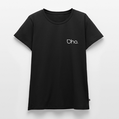 Oha (weiß) - Damen Premium Bio T-Shirt - Schwarz