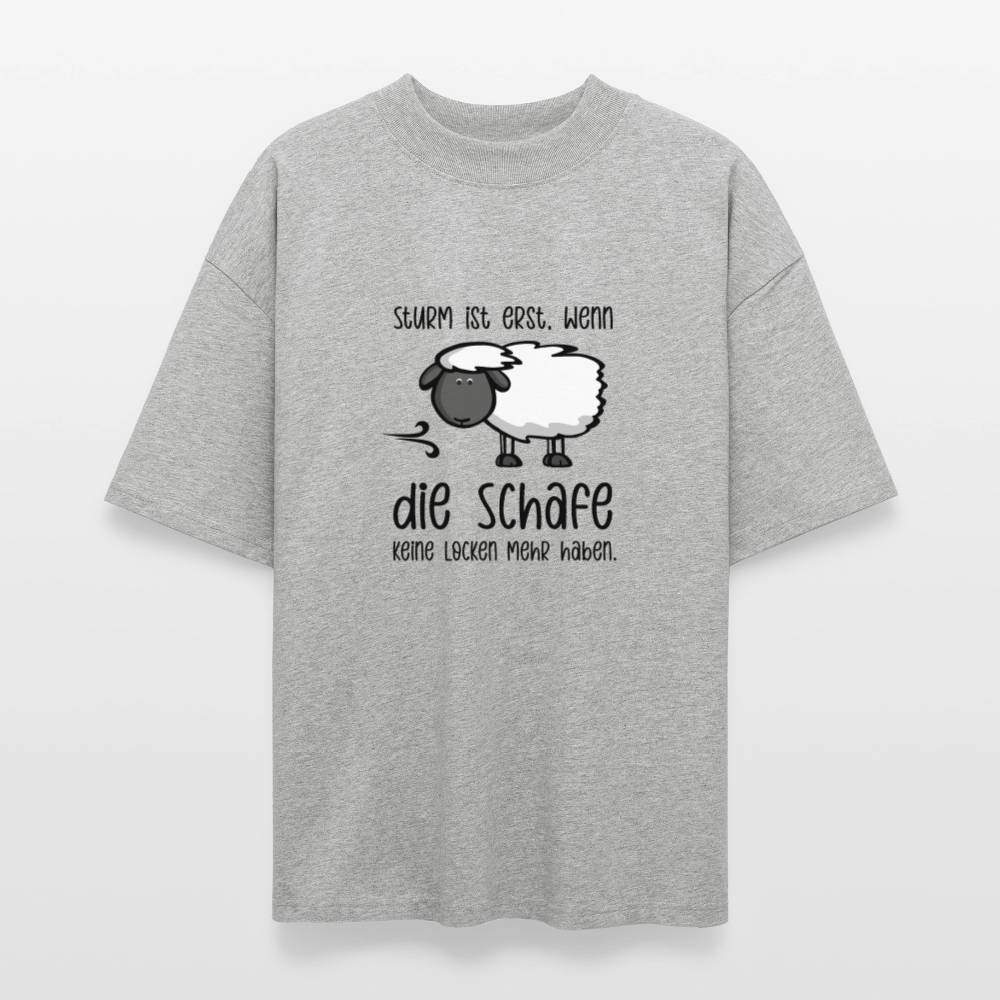 Unisex Oversize Bio-T-Shirt - Schaf - Grau meliert