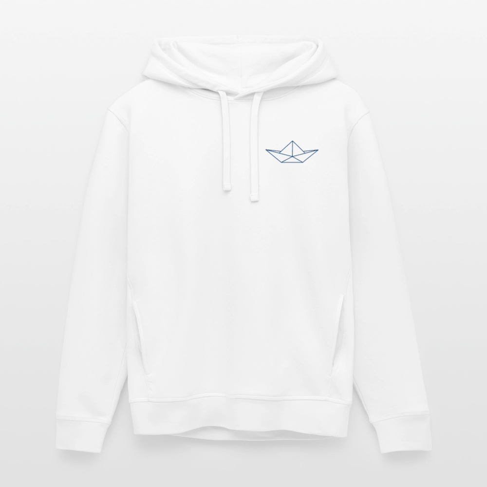 Unisex Bio-Hoodie - Origami Boot (weiss) - Weiß