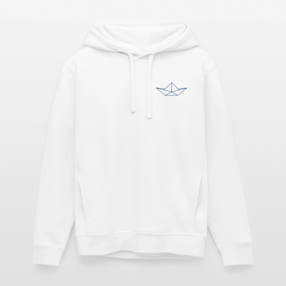 Unisex Bio-Hoodie - Origami Boot (weiss) - Weiß