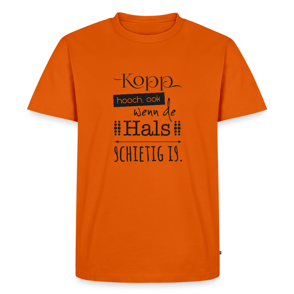 Herren Premium Bio T-Shirt - Kopp hooch - Orange 