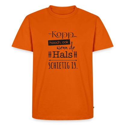 Herren Premium Bio T-Shirt - Kopp hooch - Orange 