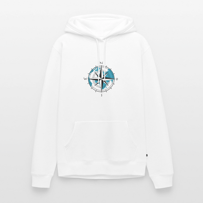 Herren Premium Hoodie - Kompass - Weiß