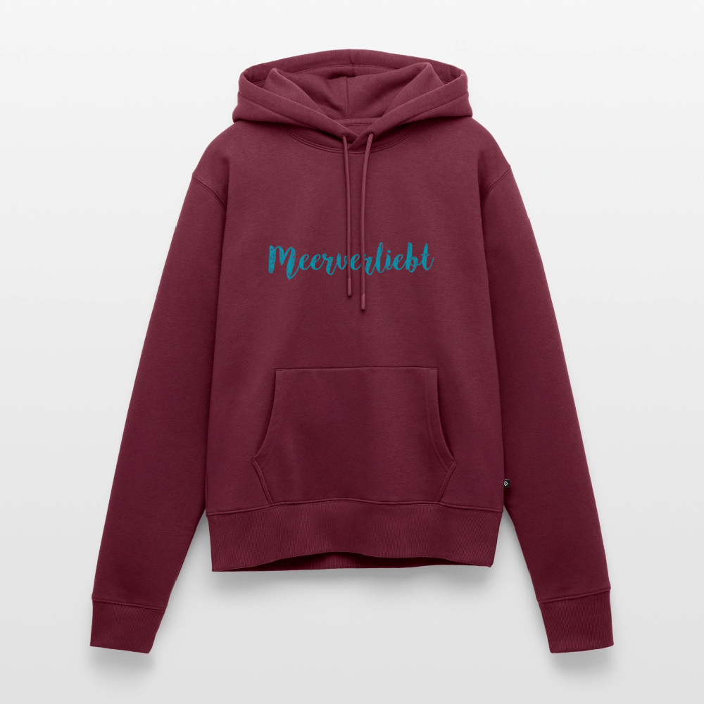 Damen Premium Hoodie - Meerverliebt - Burgunderrot