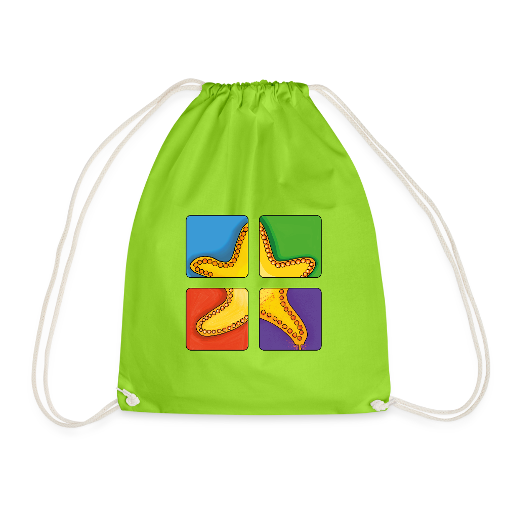Turnbeutel - Seestern - Neongrün