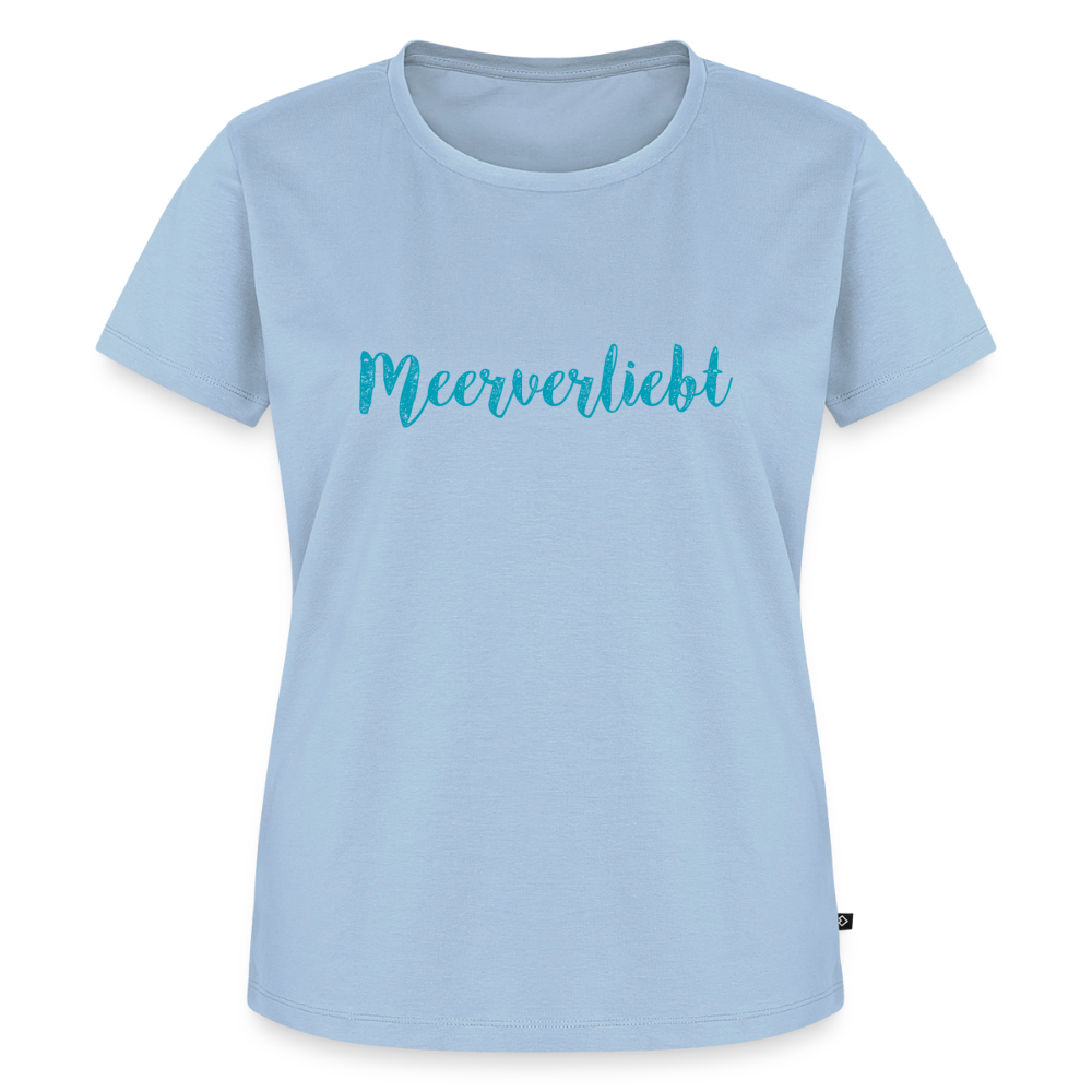 Damen Premium Bio T-Shirt - Meerverliebt - Hellblau