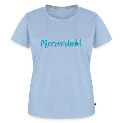 Damen Premium Bio T-Shirt - Meerverliebt - Hellblau