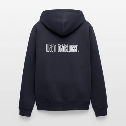 Herren Premium Kapuzenjacke - wat'n Schietweer (weiss) - Navy