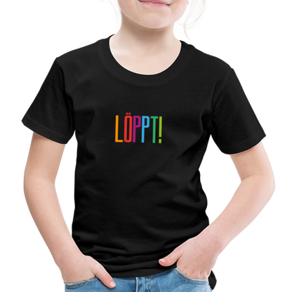 Kinder Premium T-Shirt - Löppt! - Schwarz