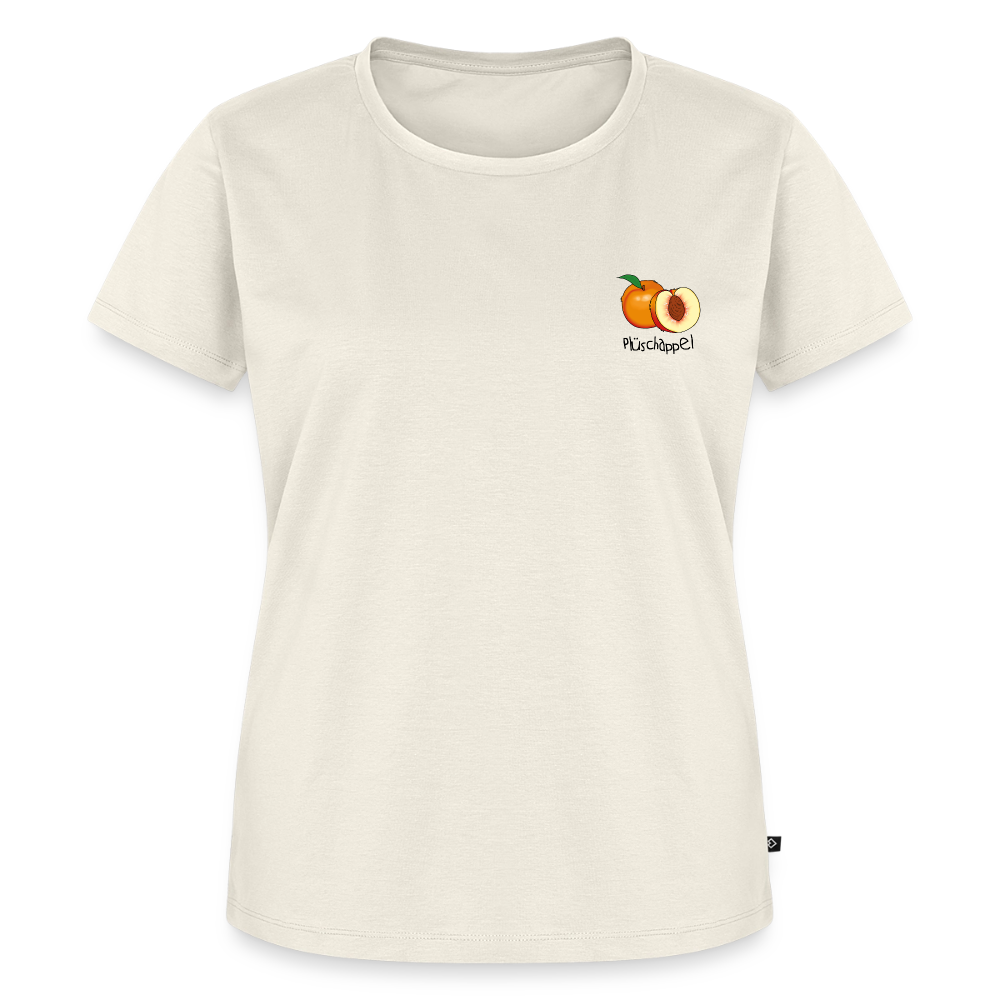 Damen Premium Bio T-Shirt - Plüschappel - Naturweiß