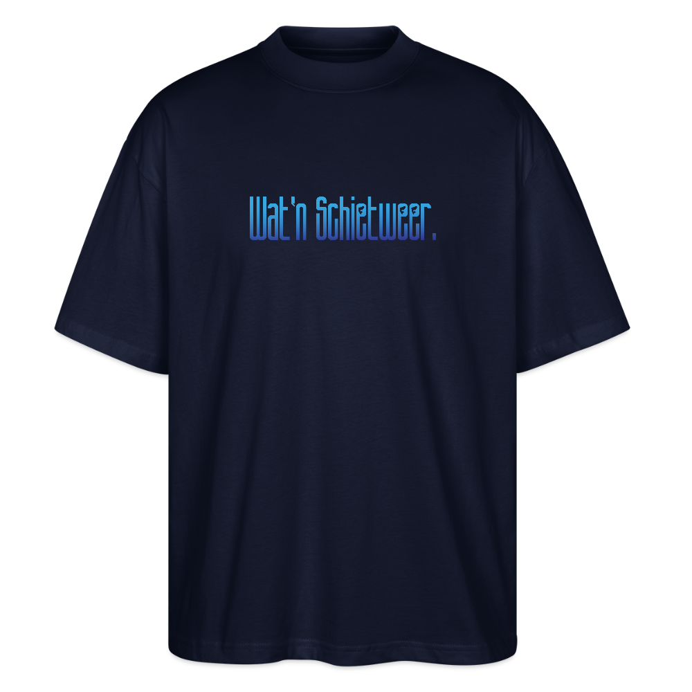 Unisex Oversize Bio-T-Shirt - wat'n Schietweer - Navy