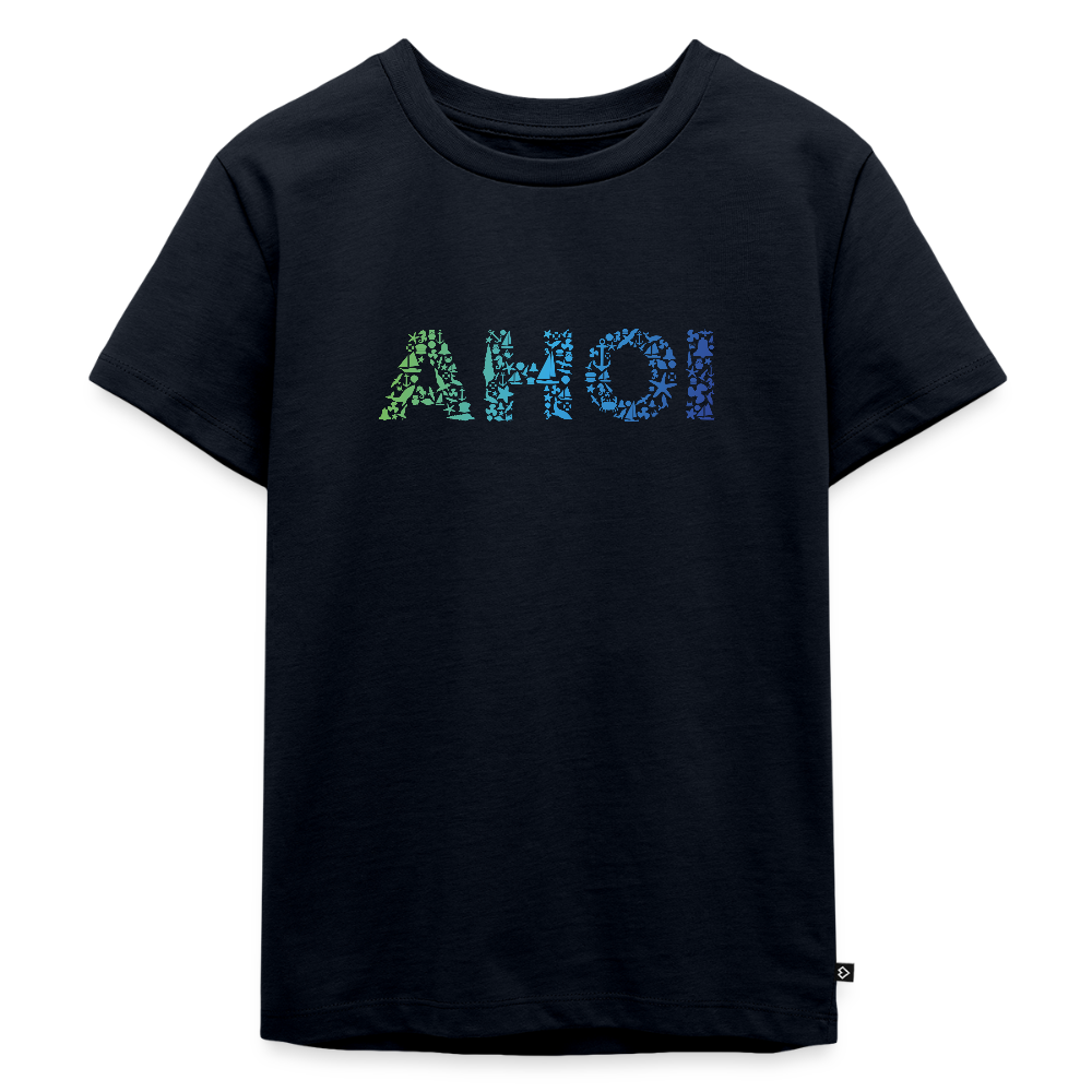 Kinder Premium T-Shirt - Ahoi doodles - Navy