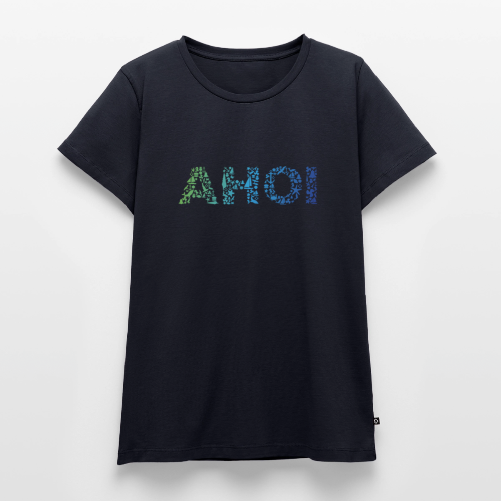 Damen Premium Bio T-Shirt - Ahoi doodles - Navy