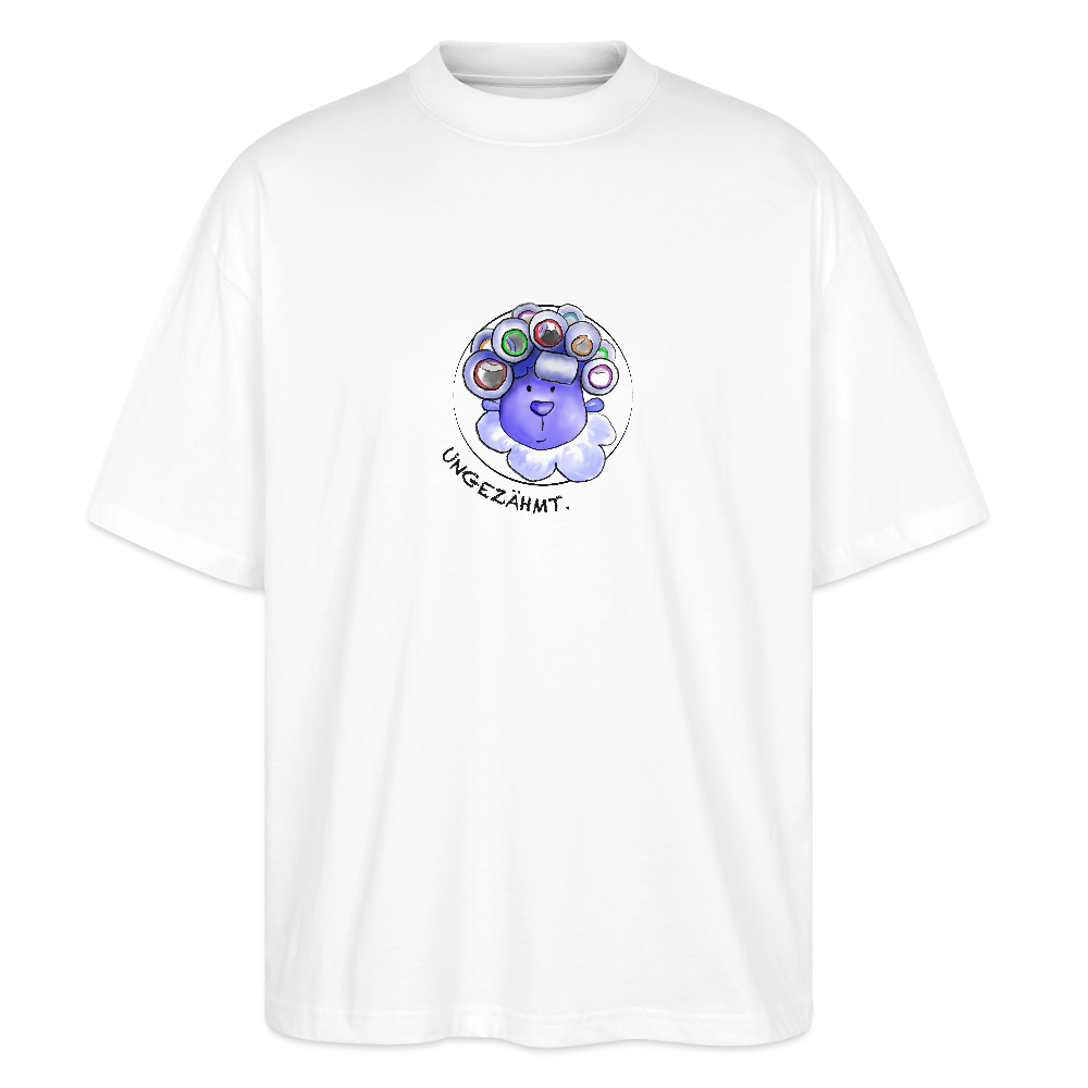 Unisex Oversized Bio T-Shirt - Schaf ungezähmt - Weiß