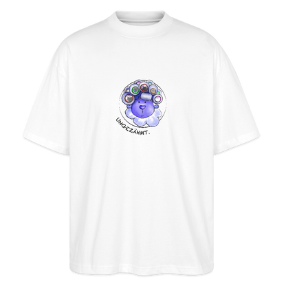 Unisex Oversized Bio T-Shirt - Schaf ungezähmt - Weiß