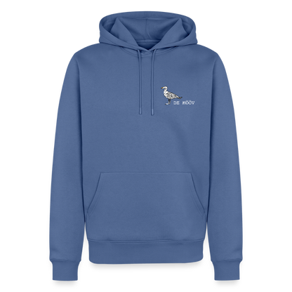 Herren Premium Hoodie - de Mööv (weiss) - Taubenblau