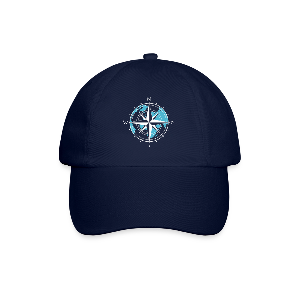 Baseballkappe - Kompass (weiss) - Blau/Blau