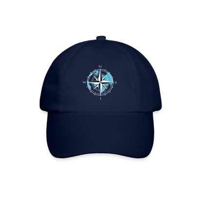 Baseballkappe - Kompass (weiss) - Blau/Blau