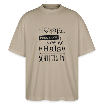 Unisex Oversize Bio-T-Shirt - Kopp hooch - Steingrau