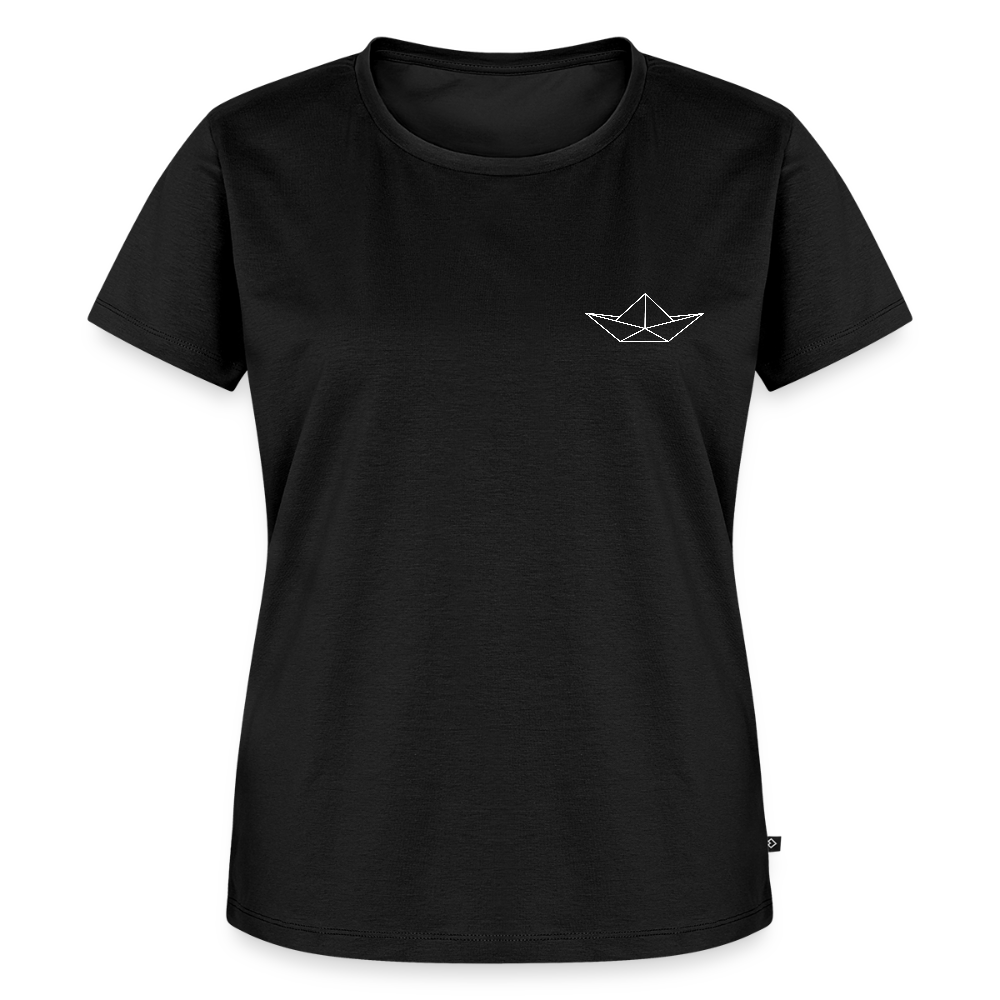 Damen Premium Bio T-Shirt - Origami Boot (weiss) - Schwarz