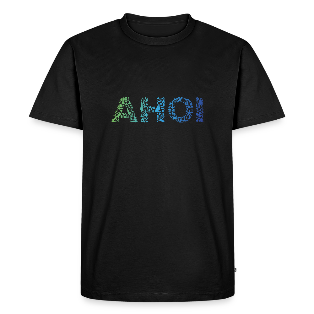 Herren Premium Bio T-Shirt - Ahoi doodles - Schwarz