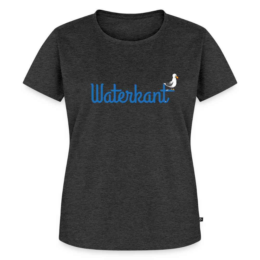 Damen Premium Bio T-Shirt - Waterkant - Anthrazit meliert