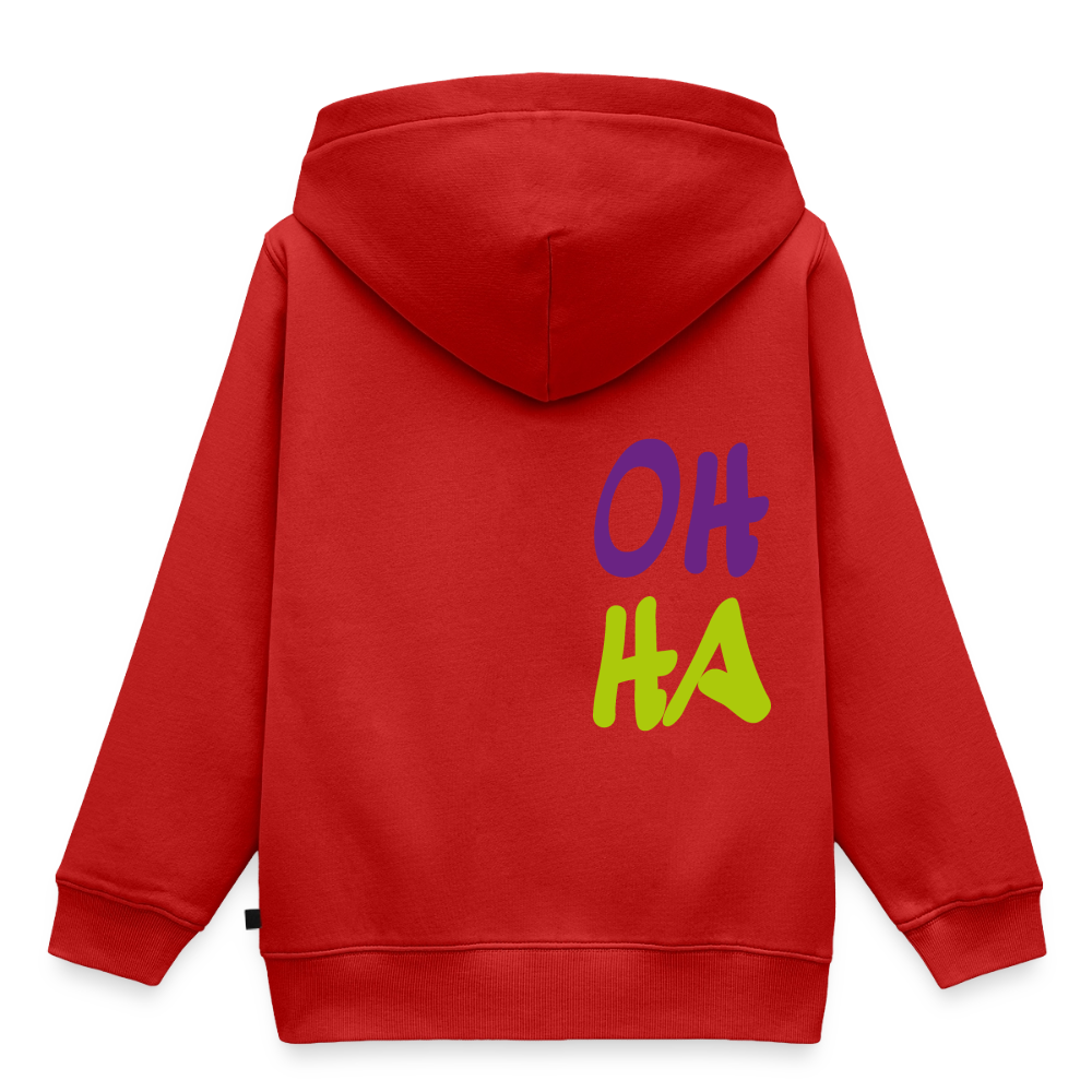 Kinder/Teenager Premium Hoodie "Oh ha" - Rot