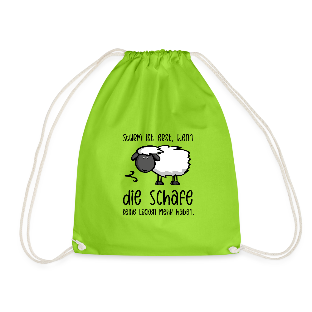 Turnbeutel - Schaf - Neongrün