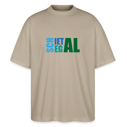 Unisex Oversize Bio-T-Shirt -Schietegal - Steingrau