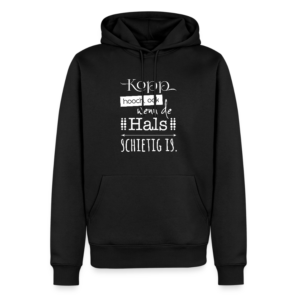 Herren Premium Hoodie - Kopp hooch (weiss) - Schwarz
