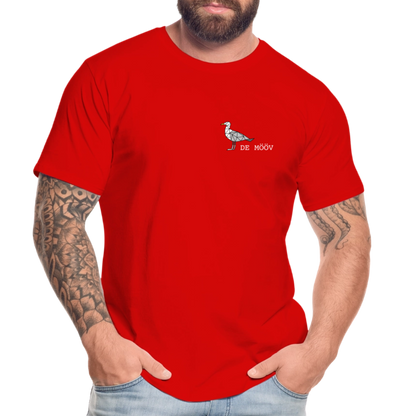 Männer Premium Bio T-Shirt - de mövv (weiss) - Rot