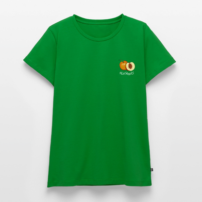 Damen Premium Bio T-Shirt - Plüschappel (weiß) - Grün