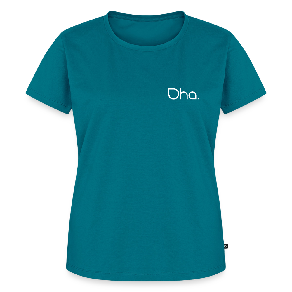 Oha (weiß) - Damen Premium Bio T-Shirt - Petrol