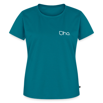 Oha (weiß) - Damen Premium Bio T-Shirt - Petrol