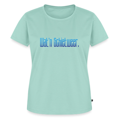 Damen Premium Bio T-Shirt - wat'n Schietweer - Mint 