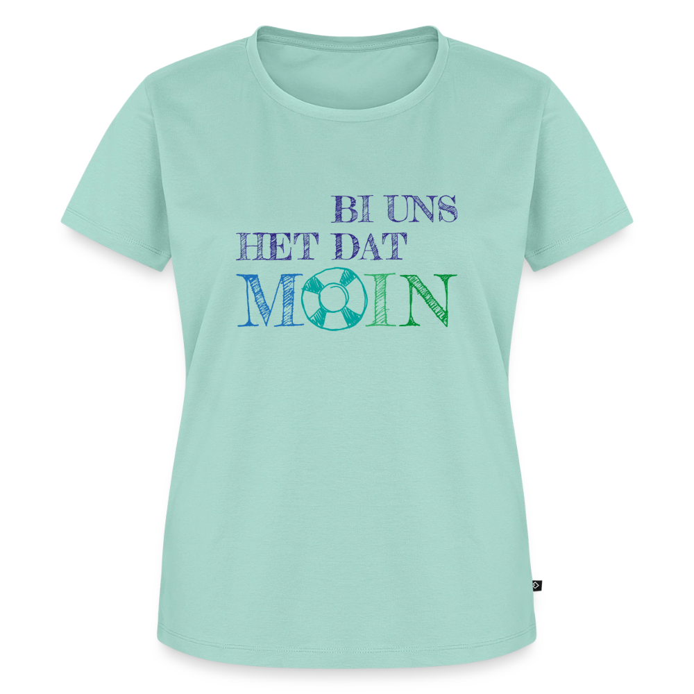 Damen Premium Bio T-Shirt - Bi uns het dat Moin - Mint 