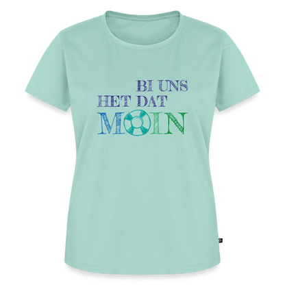 Damen Premium Bio T-Shirt - Bi uns het dat Moin - Mint 