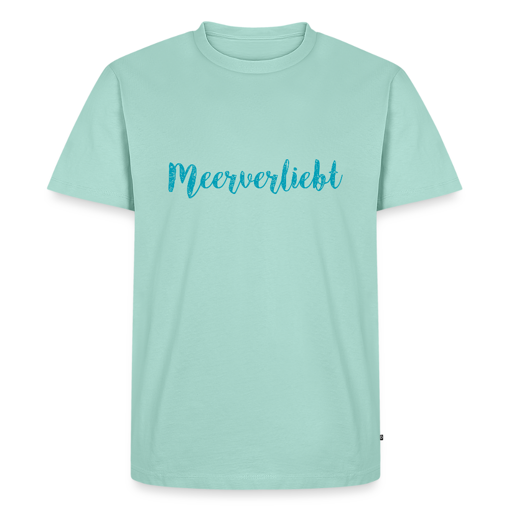 Herren Premium Bio T-Shirt - Meerverliebt - Mint 