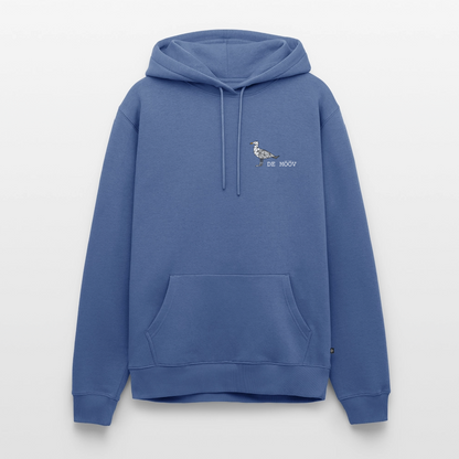 Herren Premium Hoodie - de Mööv (weiss) - Taubenblau