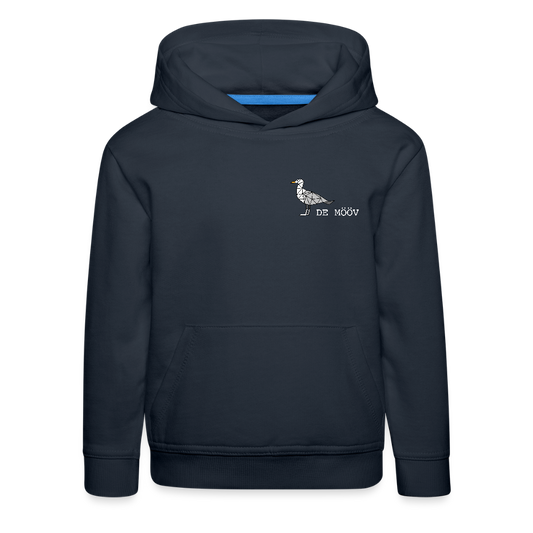 Kinder Premium Hoodie - de Mööv (weiss) - Navy